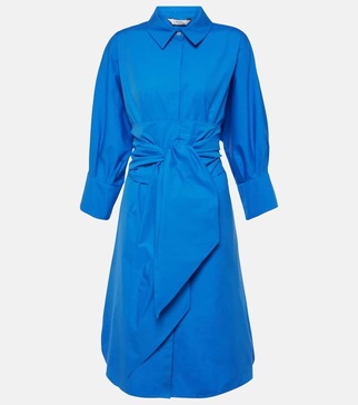 Cotton poplin shirt dress