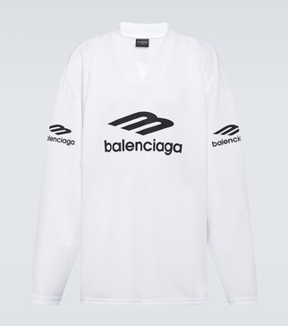 3b Sports Icon Ski Long Sleeve T-shirt Large Fit in White