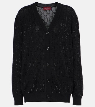 GG Crystal wool cardigan