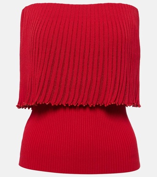 Pascale ribbed-knit jersey top