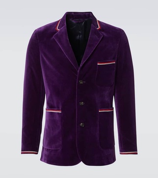 Showcase cotton velvet suit jacket