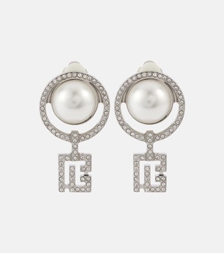 Faux pearl embellished clip-on earrings 