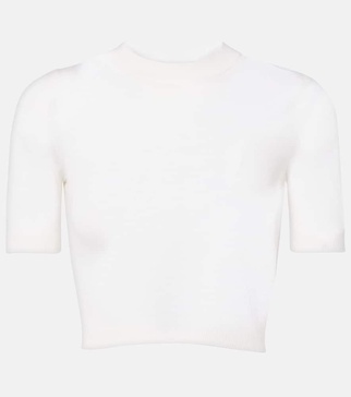 Cropped cashmere top