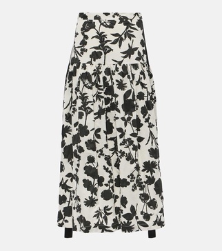Udente floral cotton maxi skirt