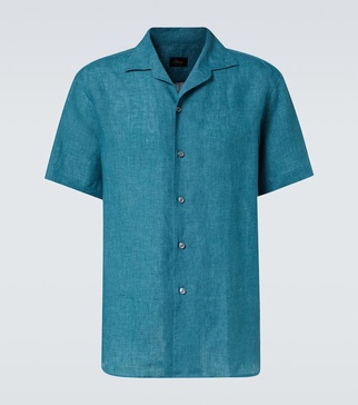 Linen bowling shirt