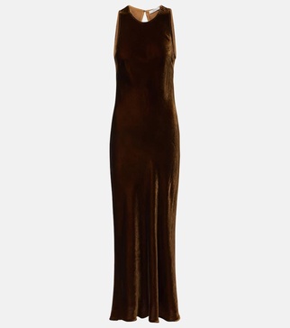 Valencia velvet maxi dress