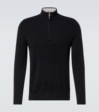 Mr Fenchurch cashmere half-zip sweater