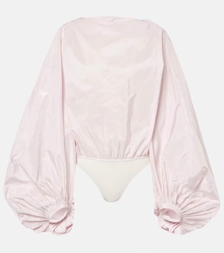 Balloon silk bodysuit