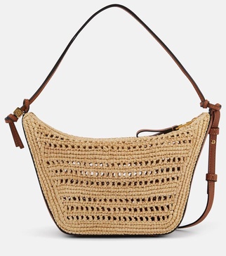 Hammock Mini raffia shoulder bag