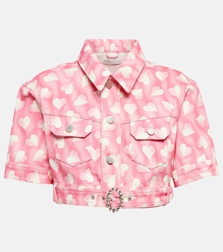 Printed cropped jacket