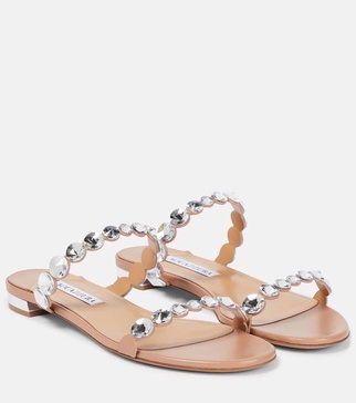 Maxi-Tequila embellished leather sandals