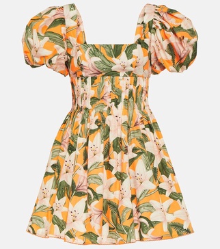 Caramelo Lirio floral cotton minidress