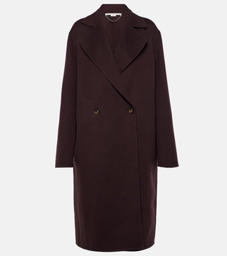 Double-breasted wool coat