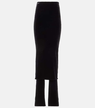 Fluid jersey skirt pants