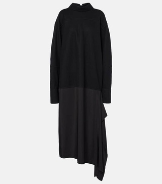 Convertible wool midi dress