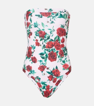 Whitney floral belted swimsuit