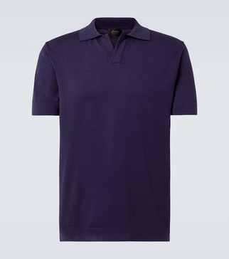 Cotton and silk polo shirt