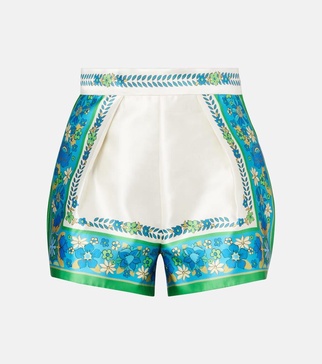 Vivianna printed high-rise shorts