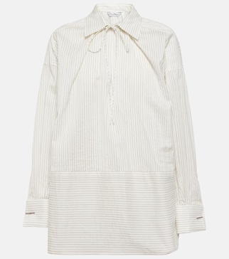 Saletta pinstripe cotton and silk shirt