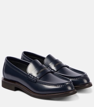 Monili leather penny loafers