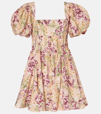 Caramelo Florecer cotton minidress