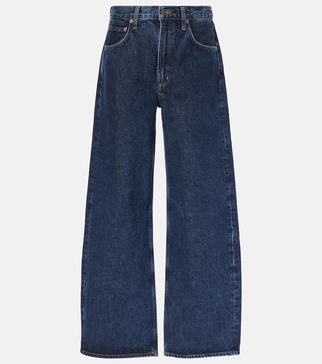 Low Curve mid-rise barrel-leg jeans