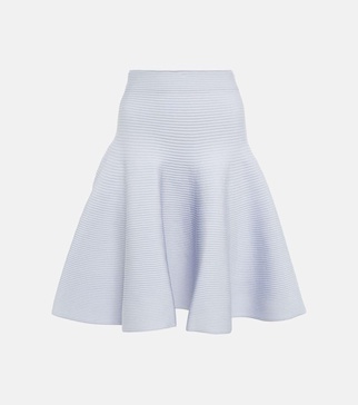 Ribbed-knit miniskirt