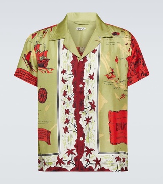 Printed silk shirt