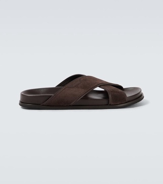 Suede slides