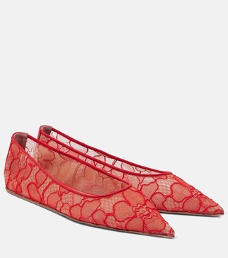 Barbara lace ballet flats