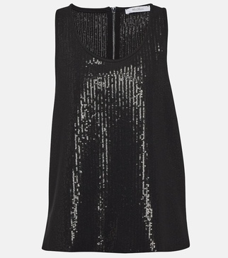 Pistoia sequined georgette top