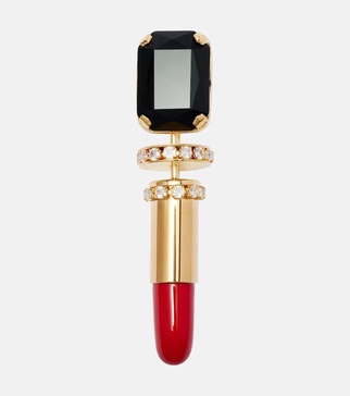 Lipstick embellished brooch