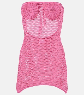 Camellia crochet cotton minidress