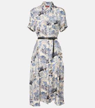 Kiera silk shirt dress