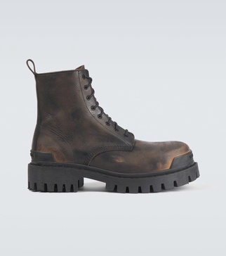 Strike leather boots