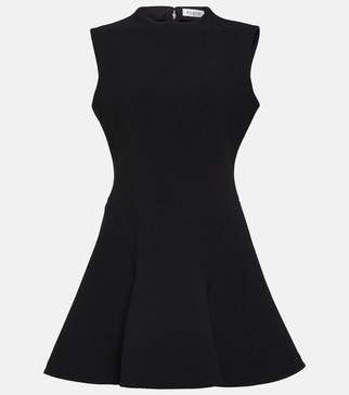 `A-line crepe minidress