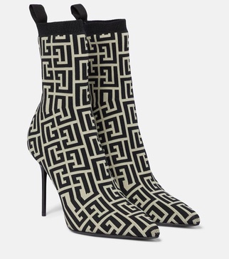 Skye 95 Monogram  Jacquard Ankle Boots