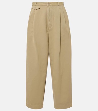 Becker wide-leg cotton twill chinos