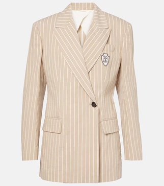Cotton and silk blazer