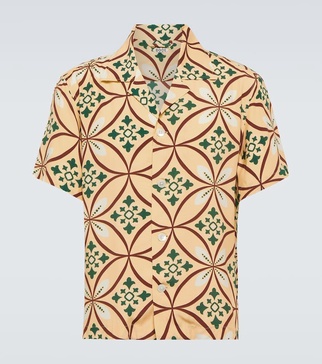 Greer printed bowling shirt