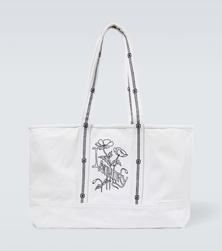 Laundry embroidered canvas tote bag