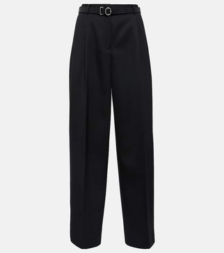 High-rise virgin wool pants