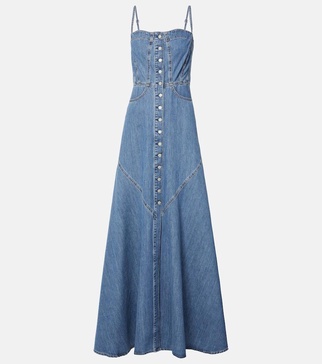 Seville denim maxi dress