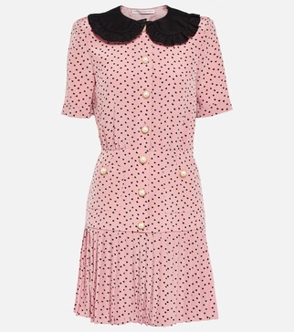 Printed silk minidress