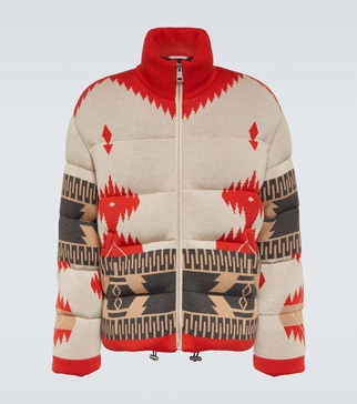 Icon jacquard down jacket