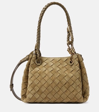 Parachute Small suede shoulder bag
