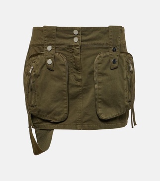 Cotton twill miniskirt