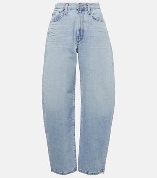 High-rise balloon-leg jeans 