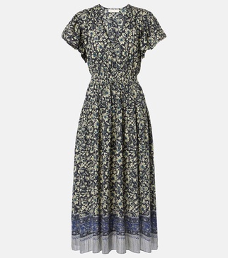 Lyria floral cotton-blend midi dress