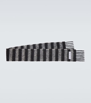 Striped alpaca-blend scarf
